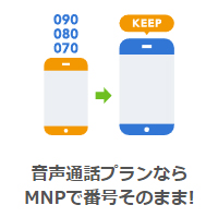 MNPで他社から番号そのままで乗り換えOK!