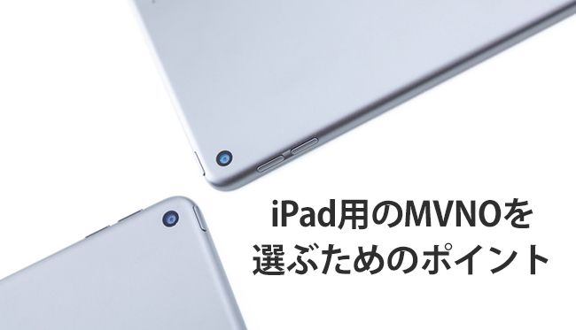 iPad用のMVNO(格安SIM)サービスを選ぶための6つのポイント